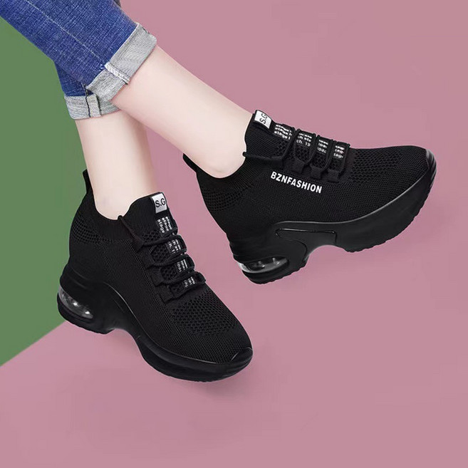 엔에스레이블 키높이 여성화 통굽 마마슈즈 패션 삼계절 운동화