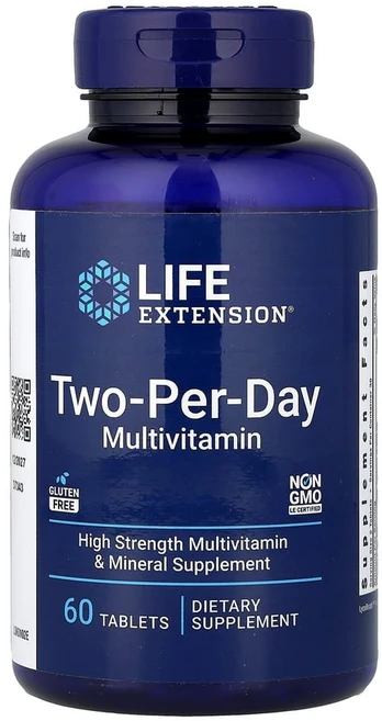 라이프익스텐션 투 퍼 데이 종합비타민 V2 60정, 1개 - 쿠팡