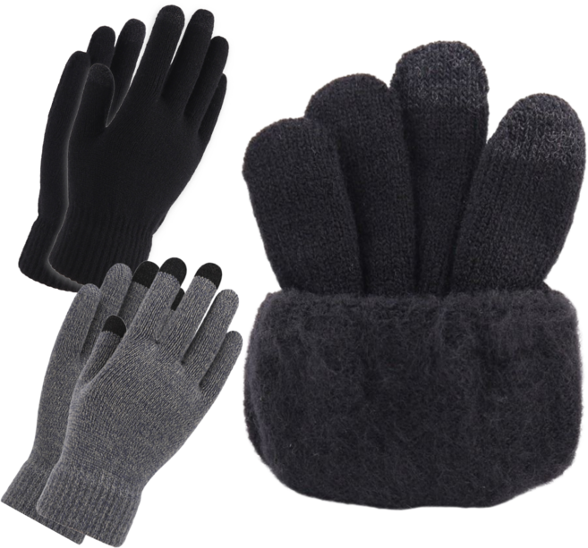 더블트리 심플니트 기모 터치장갑 남녀공용