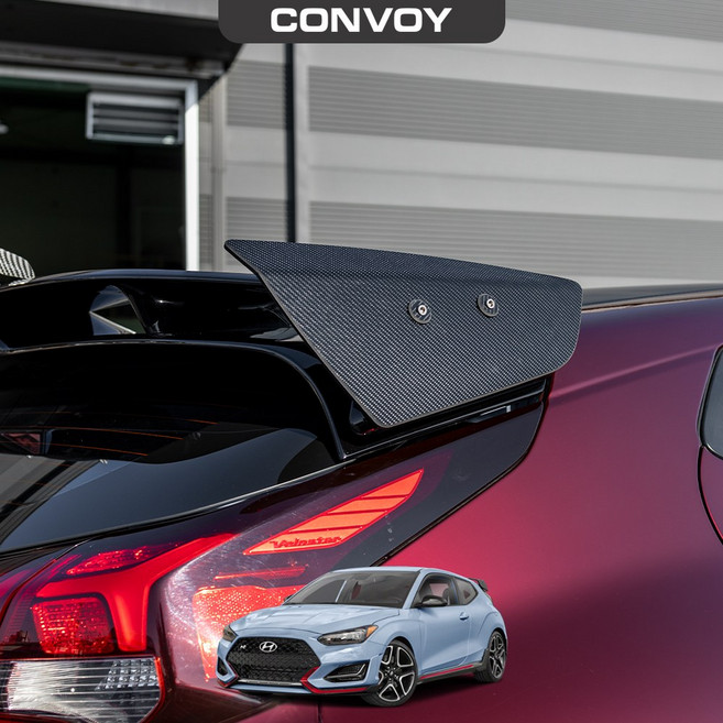 콘보이 벨로스터N 스포일러 사이드윙 튜닝용품, 6D카본랩핑, 벨로스터N-디자인2