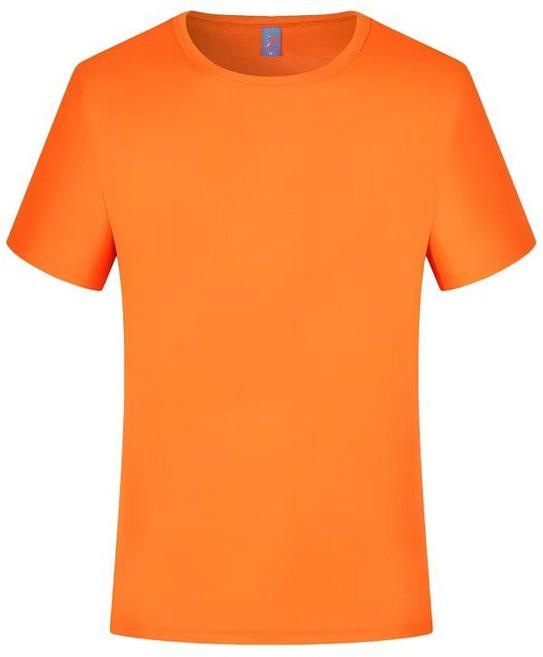 夏季新款短袖上衣男【M-4XL】11色可選 素色休閒寬鬆速乾透氣男女同款T恤, 橙色,4XL