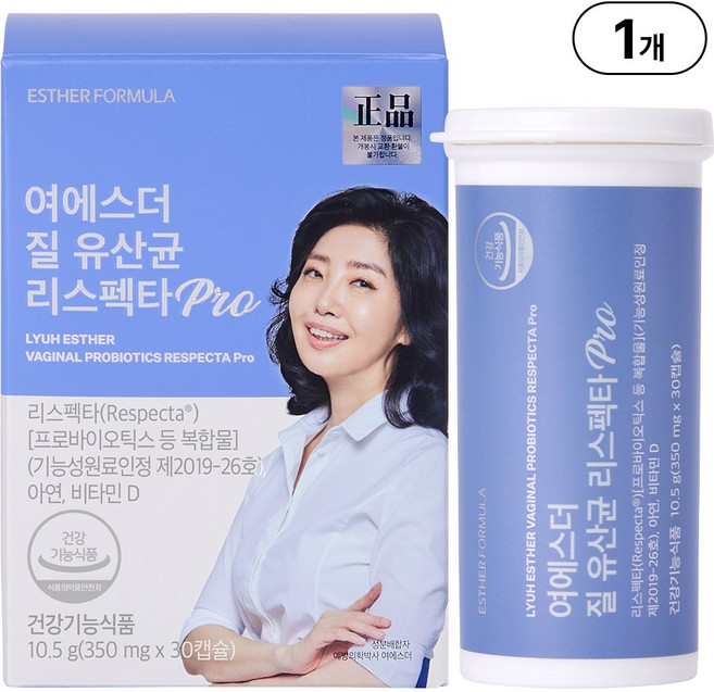 본사직영 여에스더 질 유산균 리스펙타 PRO I 여성 질건강 유산균 I, 1개, 30정