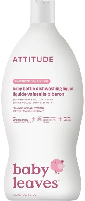 ATTITUDE 애티튜드 베이비 젖병 세정제 700ml 무향 - 쿠팡