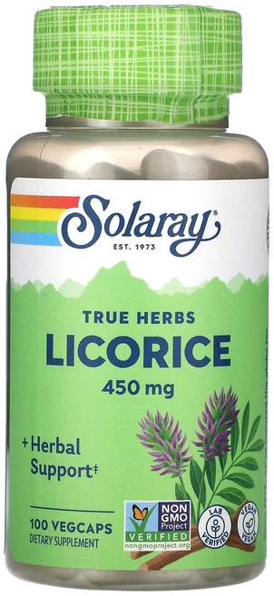 몸관리하세요 겨울입니다 Solaray True Herbs 감초 450mg 베지 캡슐 100정 특별관리진행, SolarayTrueHerbs감초450mg베지캡슐100, 1개 - 쿠팡