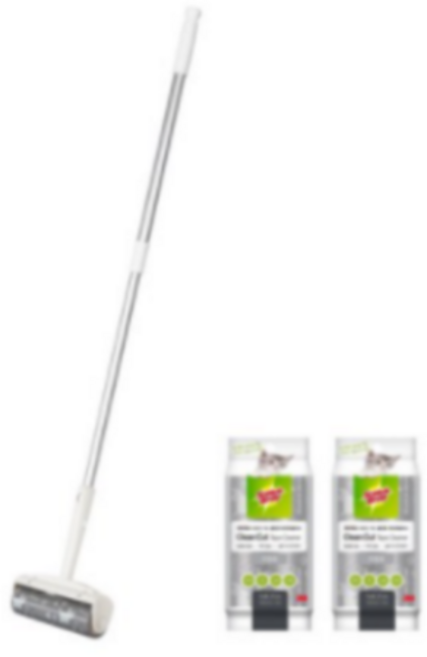 스카치브라이트 롱핸들 테이프클리너 클린컷 고양이 대형 핸들 + 리필 5p, 1세트