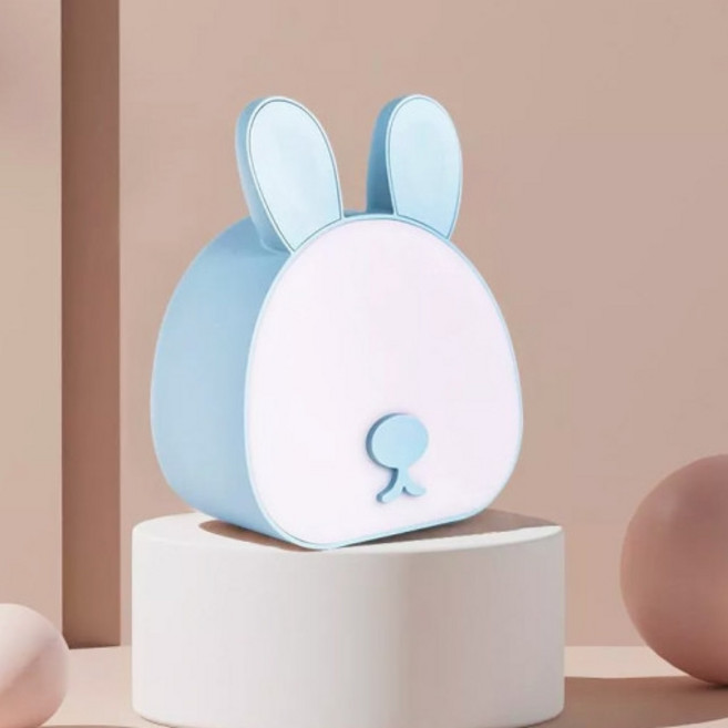 다크 깡총깡총 래빗 무드등 USB 충전형 스탠드 조명등, 1개, 블루