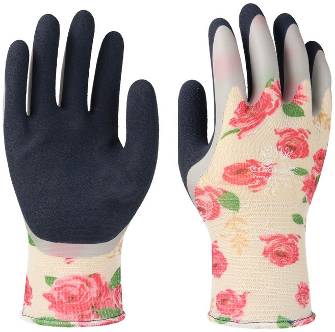 토와 루미너스 위드가든 테라 로즈 라텍스 원예 장갑, 1개, 로즈6/XS(10328)