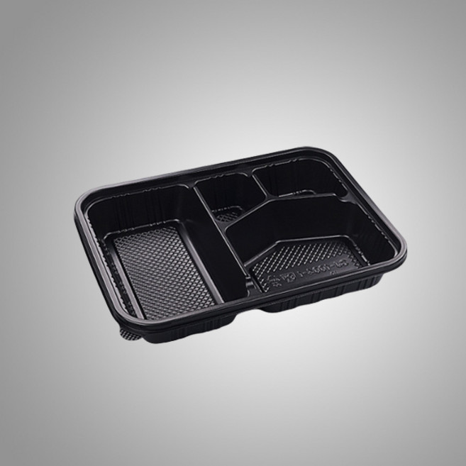 4칸-1 찬도시락 일회용 돈까스 도시락용기(민자형뚜껑) 200set, 1개, 200세트