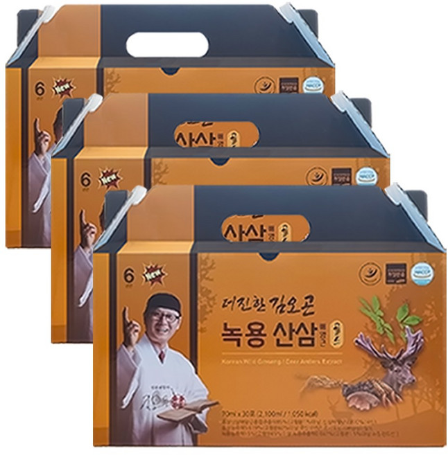 김오곤 녹용 산삼배양근 골드 + 침향환 10개, 3박스