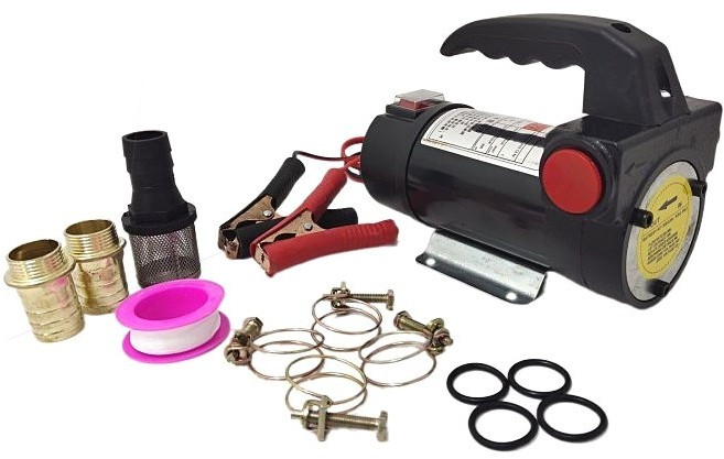 電動抽油泵 - 正反轉自吸 油水兩用 柴油加滿自停 12V/24V/220V - 快速抽油器, 1個, 24V正反轉油泵+6米鋼絲油管