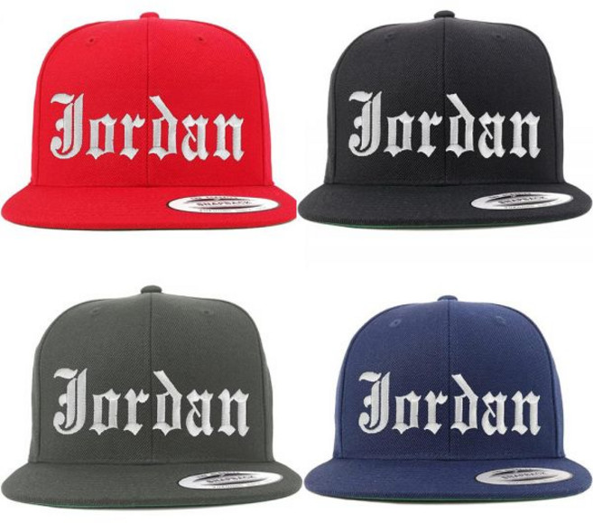 조던 올드 잉글리쉬 자수 스냅백