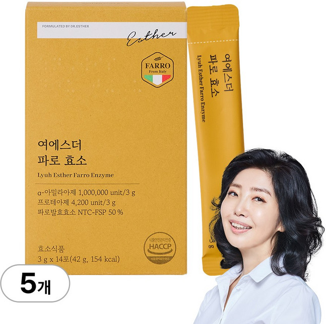 [본사직영] 여에스더 파로 효소 (100% 이탈리아산 파로) 국민영양 프로젝트, 5개, 14회분