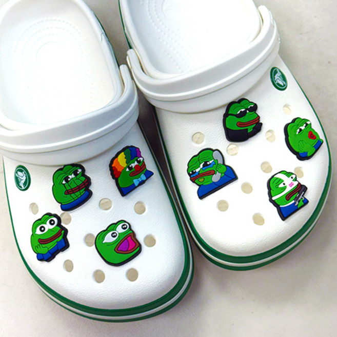 병맛 개구리 파츠 신발 꾸미기 장식 세트 모음 8P