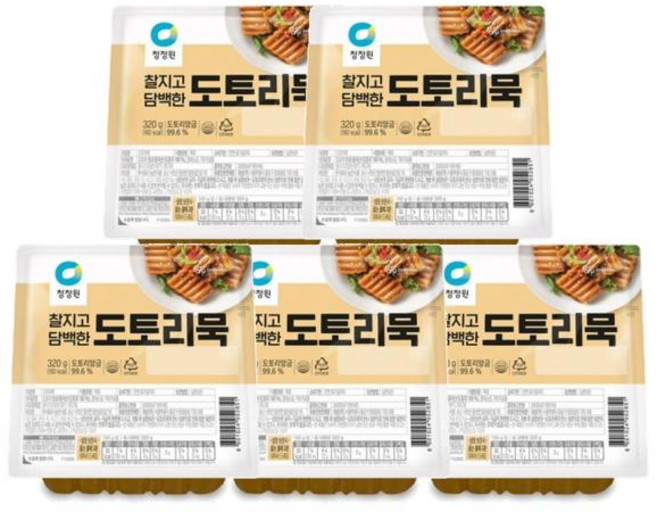 청정원 찰지고 담백한 도토리묵 320g 5개