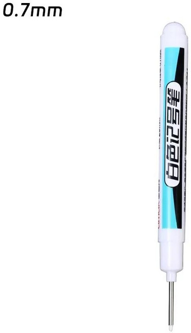 흰색 마커 펜 목재 플라스틱 가죽 유리 금속 미술 용품 방수 네임펜 0.7mm 3 개, 05 1 X 0.7mm