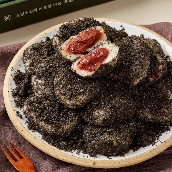 홍주부 흑임자 왕찹쌀떡, 15개, 60g