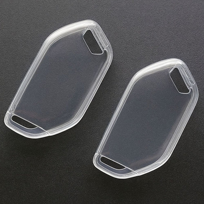 (1+1)라임리빙 기아 호환 차키케이스 자동차 키케이스 투명, 클리어 화이트+화이트, 기아-02