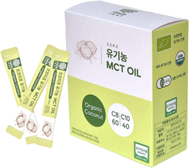 코코리프 유기농 MCT 오일 C8/C10 스틱 30포, 30개, 10ml