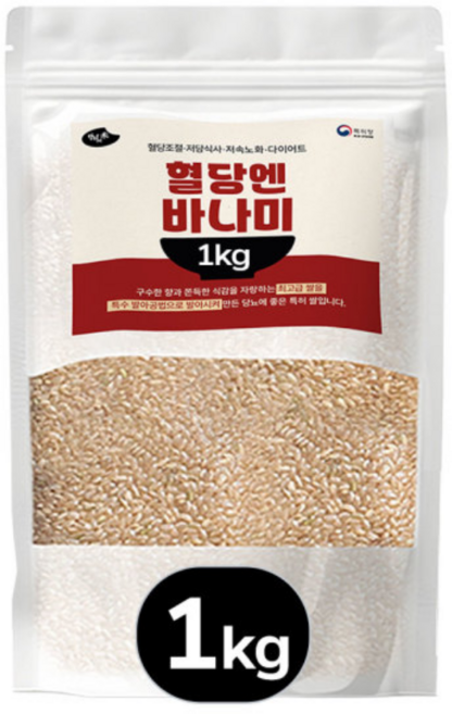 혈당엔 바나미 바나듐 발아현미 잡곡쌀 혈당 강하 바나듐쌀 1kg, 1개
