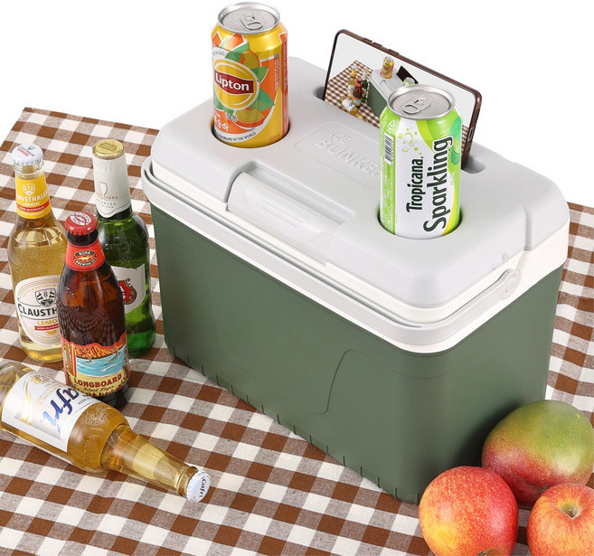 도피오 테이블 아이스박스 13리터 아이스벙커 쿨러백 피크닉세트 캠핑 낚시 차박, 그린, 13L