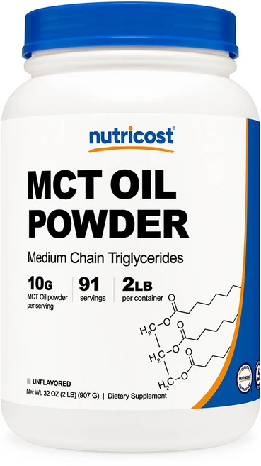 뉴트리코스트 MCT 오일 파우더 언플레이버드, 1개, 907g - 쿠팡