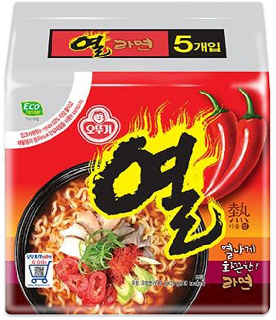 오뚜기 열라면 봉지라면 120g