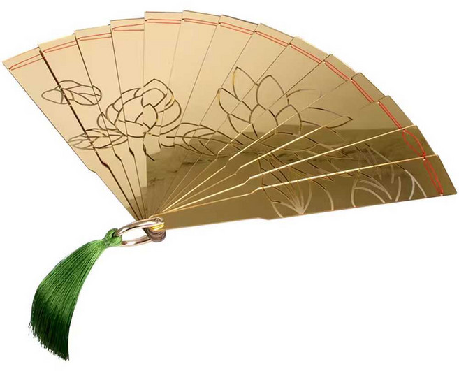 귀칼 도우마 부채 코스프레 애니 코스튬 악세사리 황금색