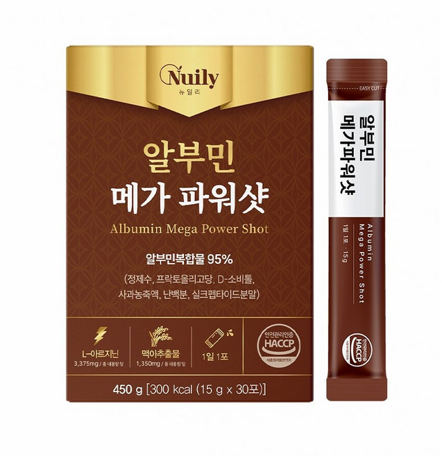 뉴일리 마시는 알부민 30포 알부민복합물95% 함유 액상타입 흡수력UP 식약처인증, 5박스, 30회분