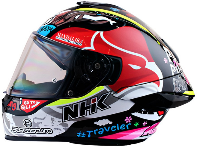 프로라이더스 NHK K5R 알론소 로페즈 11 싱글바이저 오토바이 헬멧 경량 풀페이스, 2XL