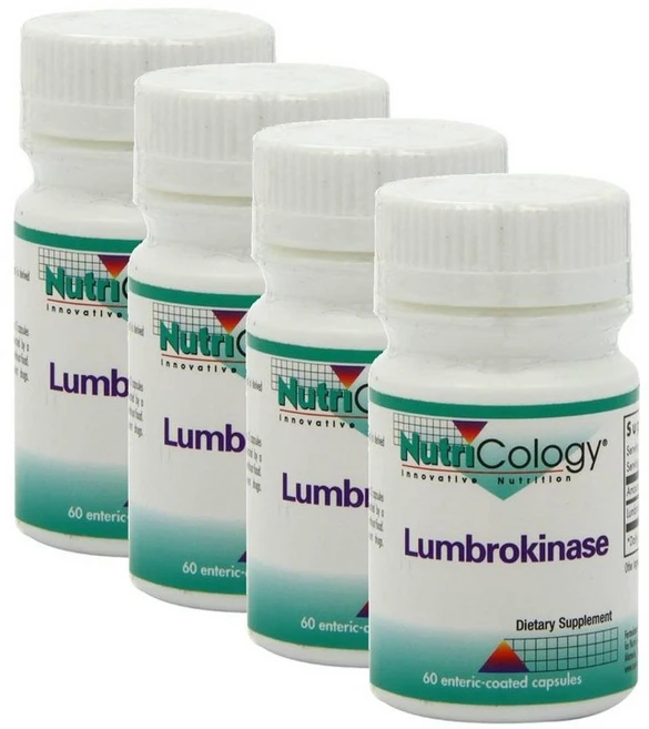 뉴트리콜로지 룸브로키나제 캡슐 Nutricology Lumbrokinase, 4개, 60정 - 쿠팡
