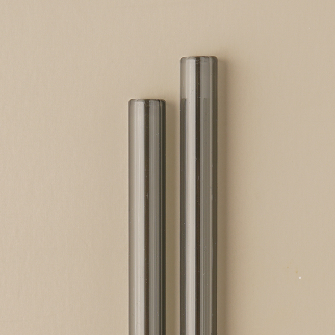 지구사랑 다회용 유리빨대 스트로우 텀블러 직선 그레이 G01S, 1개, 1개입