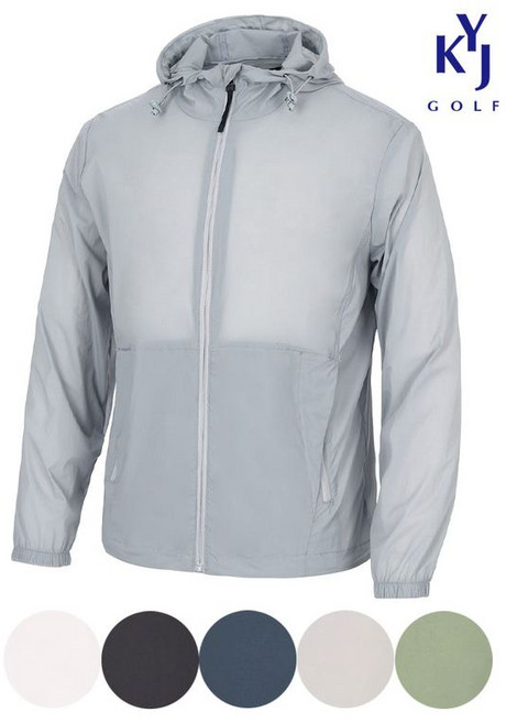 김영주골프 여름 경량 윈드 브레커 기본핏 스판 남성 골프 바람막이 점퍼 DPMMJP18