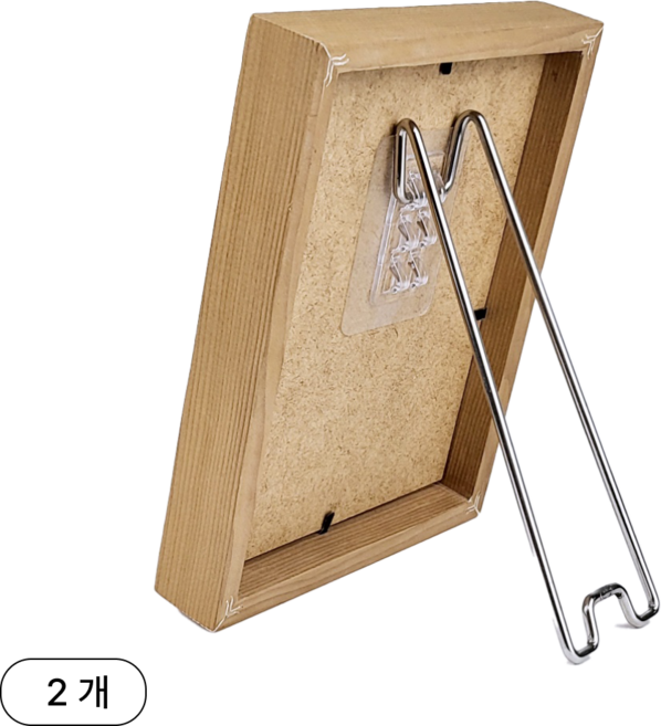 홈앤툴즈 사진 액자 거치 받침대, 2개, 실버