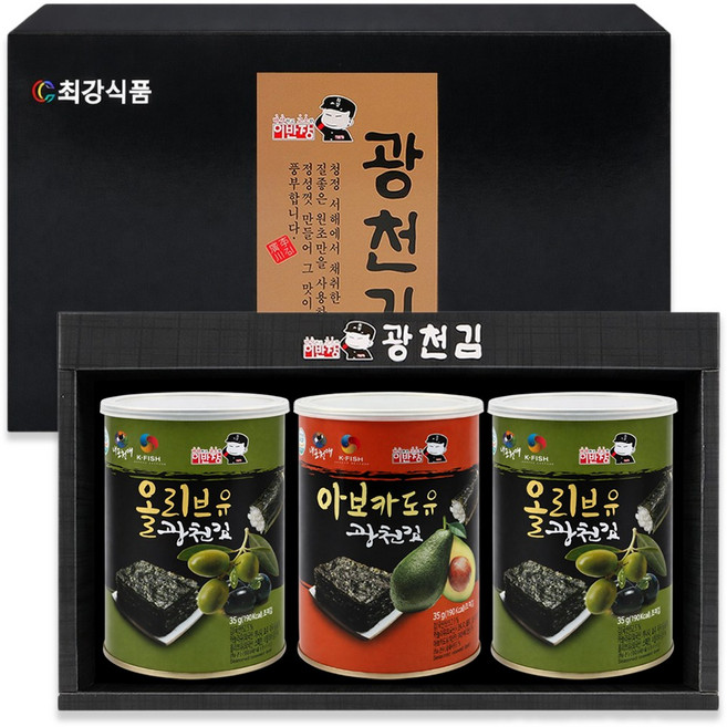 이반장 프리미엄 광천김세트(캔김세트)35gx3캔, 이반장 프리미엄 광천김세트(캔김)35g, 3개