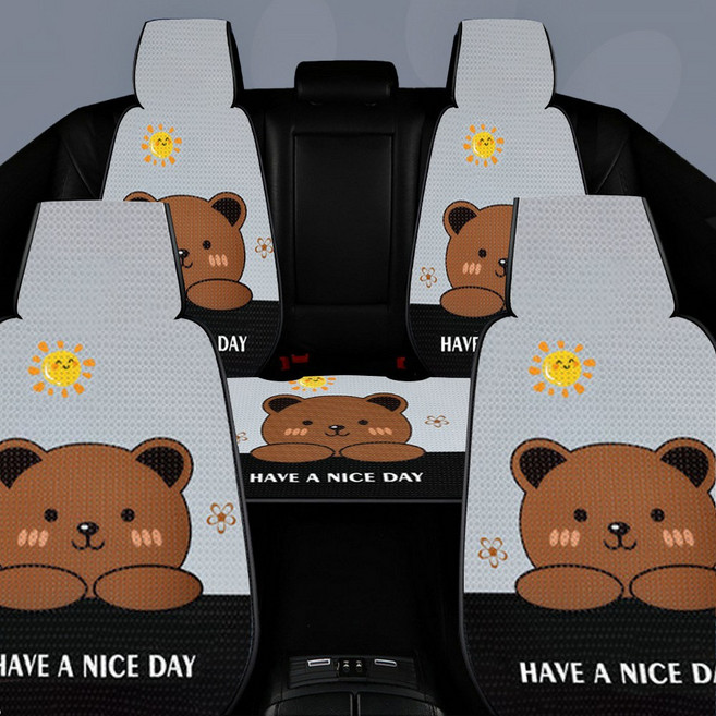 자동차시트커버 전좌석 풀세트 통기성좋은 인견소재 사계절 봄 여름 가을 겨울 시트교체, 다크그레이(풀세트), 1개