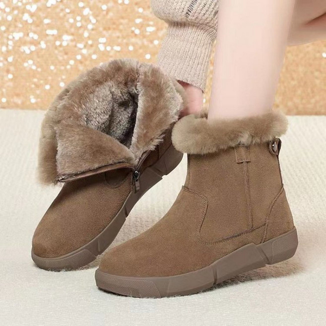SAHINER 따뜻한 패션 여성 겨울 부츠 기모 안감 털부츠 AMX02