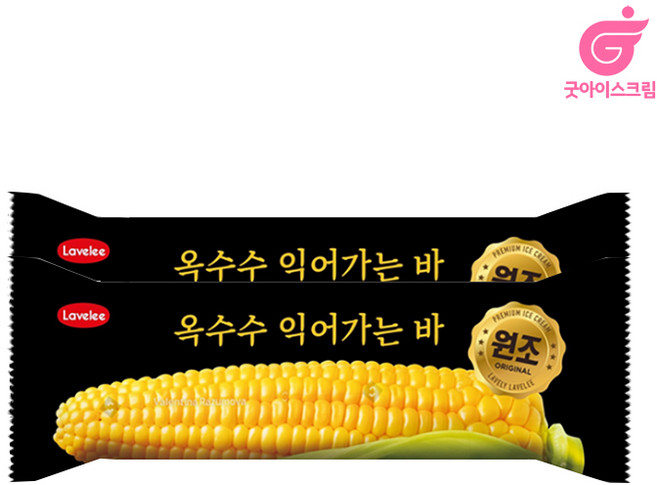 라벨리 옥수수익어가는 막대 아이스크림, 40개, 80ml