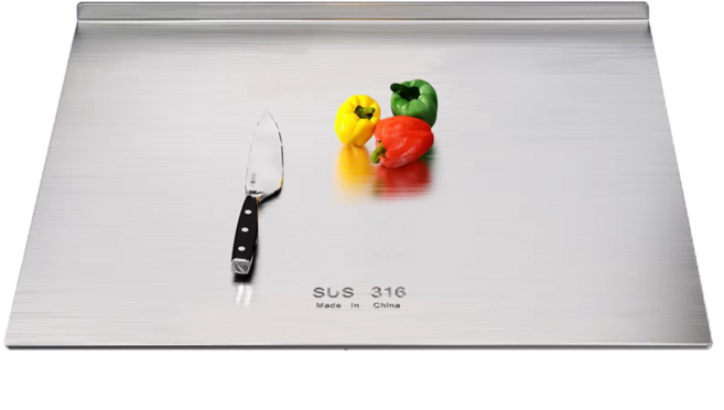 착붙 싱크대 스테인레스 도마 316 항균스틸 양면사용, 50x50 두께 2.0mm 양면사용, 1개