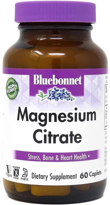 블루보넷 마그네슘 시트레이트 400mg 캐플렛, 1개, 60정 - 쿠팡