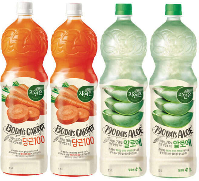자연은 알로에 + 당근, 1개, 1.5L, 2개