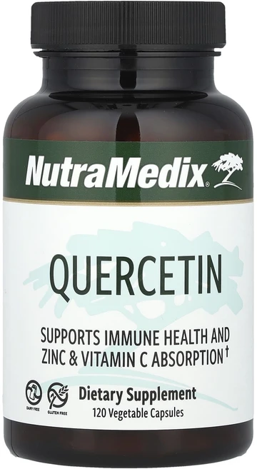 NutraMedix 퀘르세틴 500mg 베지 캡슐 120정(캡슐 1정당 250mg), 120정, 1개 - 쿠팡