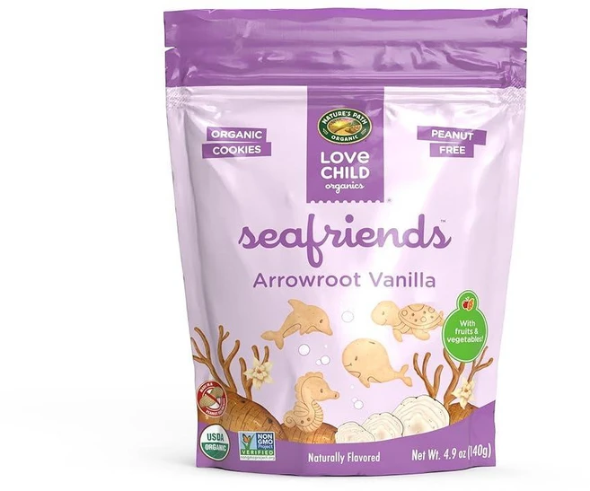 Love Child Organics Nature's Path Sea Friends 초콜릿 칩 쿠키 138.9g(4.4온스) (1팩) GMO 프리, 바닐라, 4.9 Ounce (Pack of 1) - 쿠팡