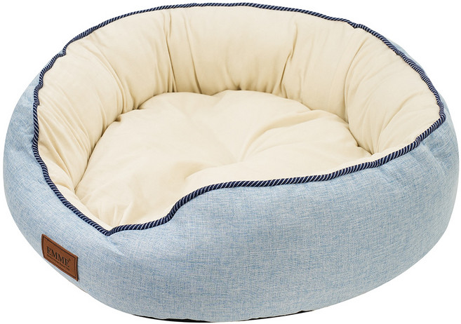 EMME 양면 활용 가능한 원형 펫홈, 1개, Blue