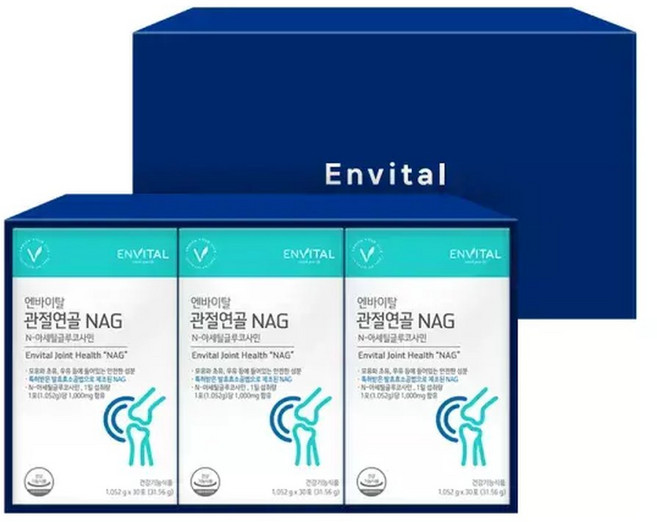 롯데백화점엔바이탈 엔바이탈 (선물세트) 관절연골 NAG 1.052g X 30포 3박스