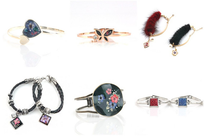 프레스코21 압화 만들기 레진 공예 악세서리 팔찌 시리즈 모음, 팔찌/오픈프레임/원형, 1개