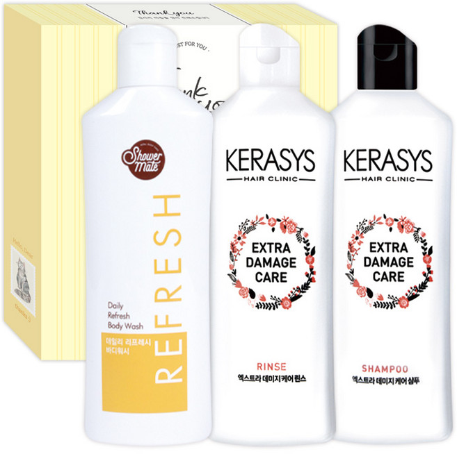 애경 욕실용품 선물세트 마음 18호 샴푸 린스 바디워시, 1개