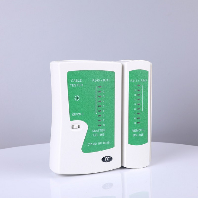 RJ45 RJ11 電話網路測試儀 網路線電話線檢測器 分離式設計 支援8P8C 6P6C, 1個, (GC1)電話網路測試儀
