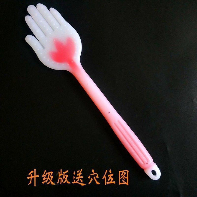 經絡拍打棒 32釐米超軟綠, 1個, 40釐米加長軟手型粉