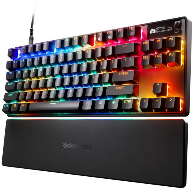 SteelSeries OmniPoint EL Apex Pro TKL Gen 3 - US 64740 빠른 탭 빠른 트리거 게이밍, Single-Coloured