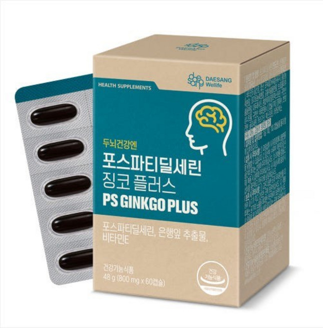 대상웰라이프 정품 포스파티딜세린 징코 플러스 48g, 60정, 1개